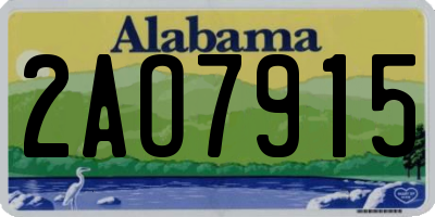 AL license plate 2AO7915