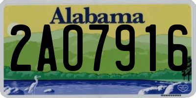 AL license plate 2AO7916