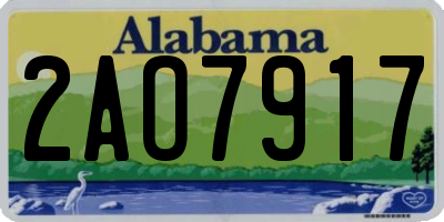 AL license plate 2AO7917