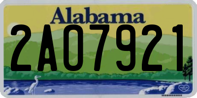 AL license plate 2AO7921