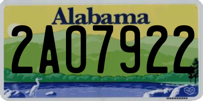 AL license plate 2AO7922