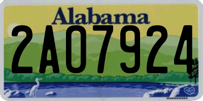 AL license plate 2AO7924