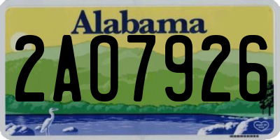 AL license plate 2AO7926