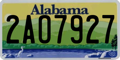 AL license plate 2AO7927