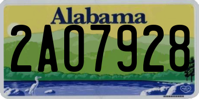 AL license plate 2AO7928