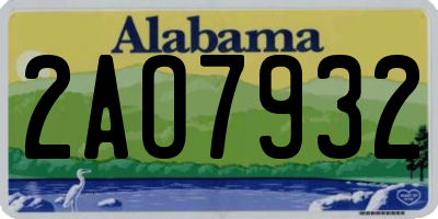 AL license plate 2AO7932
