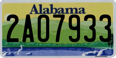 AL license plate 2AO7933