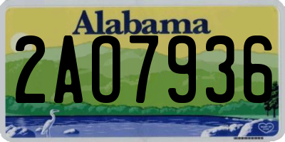 AL license plate 2AO7936