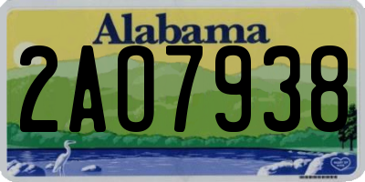 AL license plate 2AO7938