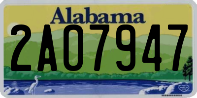 AL license plate 2AO7947