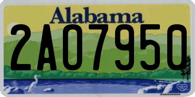 AL license plate 2AO7950