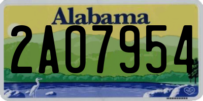 AL license plate 2AO7954