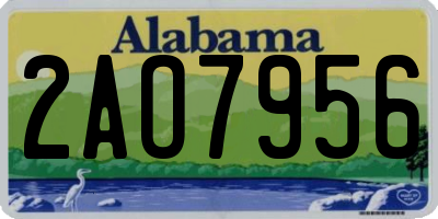 AL license plate 2AO7956