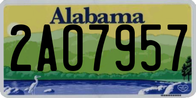 AL license plate 2AO7957