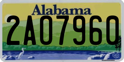 AL license plate 2AO7960