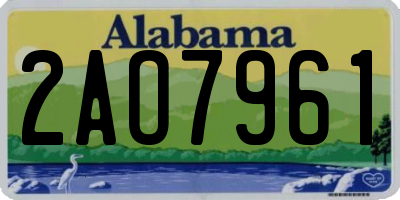 AL license plate 2AO7961