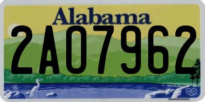 AL license plate 2AO7962