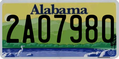 AL license plate 2AO7980
