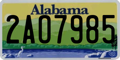 AL license plate 2AO7985