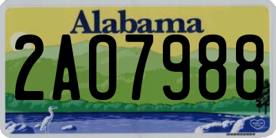 AL license plate 2AO7988