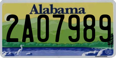 AL license plate 2AO7989