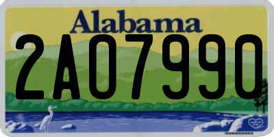 AL license plate 2AO7990