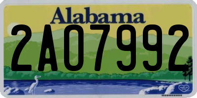 AL license plate 2AO7992