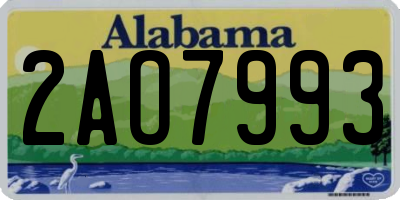 AL license plate 2AO7993