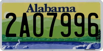AL license plate 2AO7996