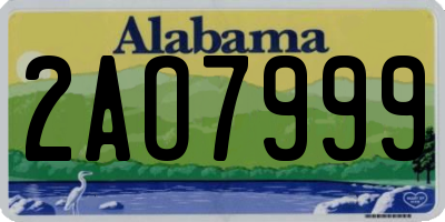 AL license plate 2AO7999
