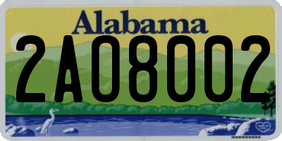 AL license plate 2AO8002