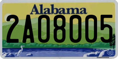 AL license plate 2AO8005