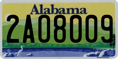 AL license plate 2AO8009