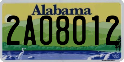 AL license plate 2AO8012