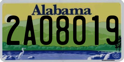 AL license plate 2AO8019