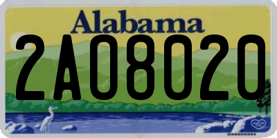 AL license plate 2AO8020