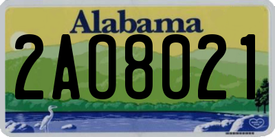 AL license plate 2AO8021