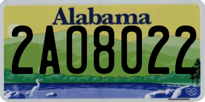 AL license plate 2AO8022