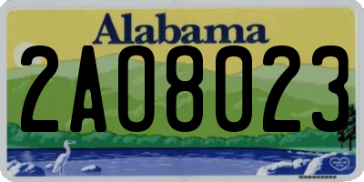 AL license plate 2AO8023