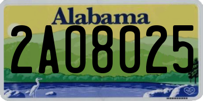 AL license plate 2AO8025