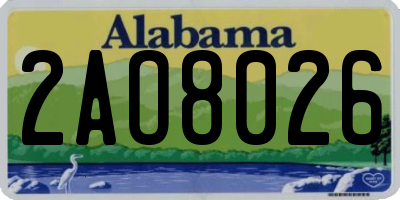 AL license plate 2AO8026