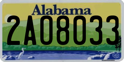 AL license plate 2AO8033