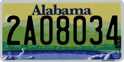 AL license plate 2AO8034