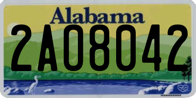 AL license plate 2AO8042
