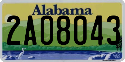 AL license plate 2AO8043