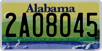 AL license plate 2AO8045