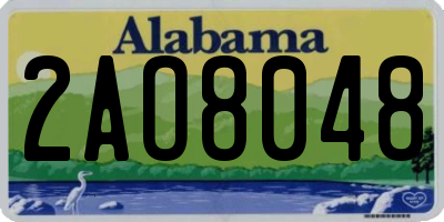 AL license plate 2AO8048