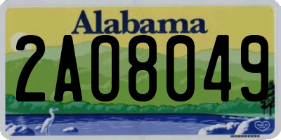 AL license plate 2AO8049