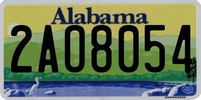 AL license plate 2AO8054
