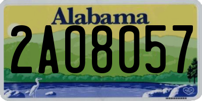 AL license plate 2AO8057